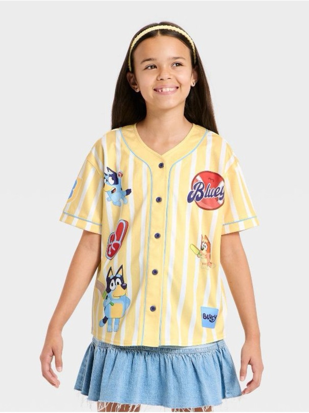 Girls' Bluey Bingo Softball Jersey - Yellow